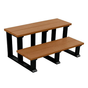 Hot Tub Spa Two Tier Steps 32 Inch Tier Steps Redwood