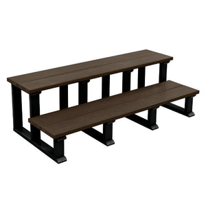 Hot Tub Spa Two Tier Steps 48 Inch Tier Steps Weathered Acorn