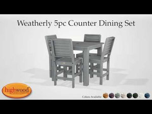 Weatherly 5pc Square Counter Height Outdoor Dining Set