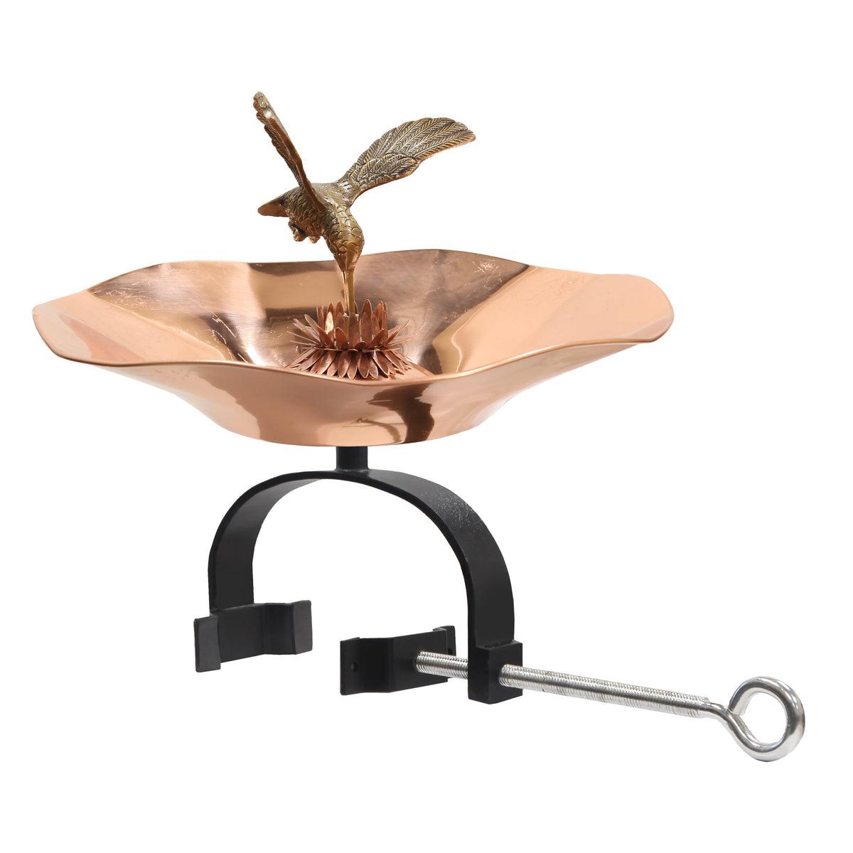Hummingbird Birdbath Birdbath Bowl &amp; Over Rail Bracket