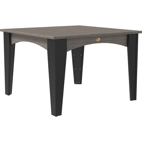 Island Dining Table (44&quot; Square) Dining Table Coastal Gray &amp; Black