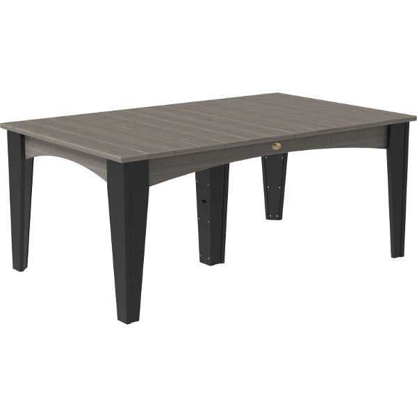 Island Dining Table (44&quot; x 72&quot; Rectangular) Dining Table Coastal Gray &amp; Black