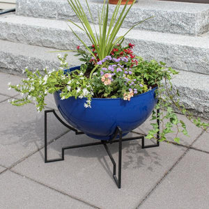 Jane Planters with Steel Patina Bowls Planters with Bowls