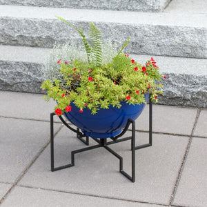 Jane Planters with Steel Patina Bowls Planters with Bowls