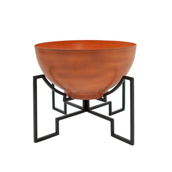 Jane Planters with Steel Patina Bowls Planters with Bowls Planter I / Burnt Sienna