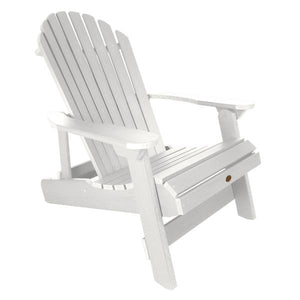 King Hamilton Folding & Reclining Adirondack Outdoor Chair Patio Chair White