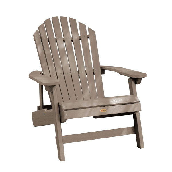 King Hamilton Folding &amp; Reclining Adirondack Outdoor Chair Patio Chair Woodland Brown