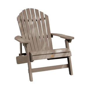 King Hamilton Folding & Reclining Adirondack Outdoor Chair Patio Chair Woodland Brown