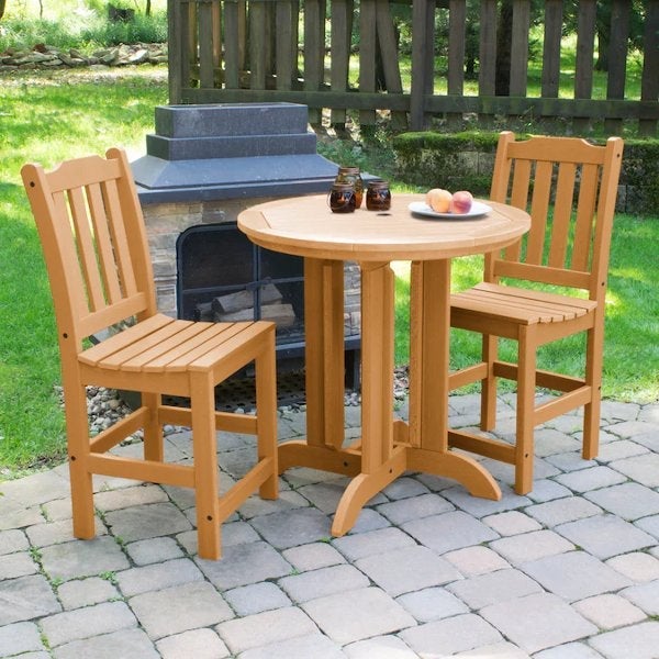 Lehigh 3pc Round Counter Height Outdoor Patio Dining Set Dining Set