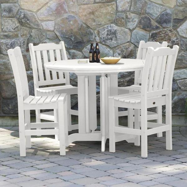 Lehigh 5pc Round Counter Height Recycled Plastic Outdoor Dining Set Dining Set