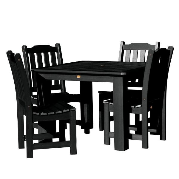 Lehigh 5pc Square Patio Dining Set Dining Set Black