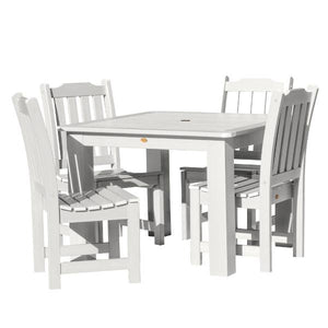 Lehigh 5pc Square Patio Dining Set Dining Set White