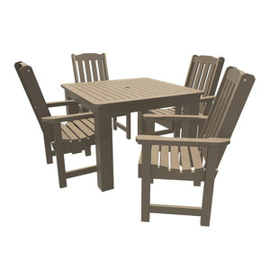Lehigh 5pc Square Patio Dining Set Dining Set Woodland Brown