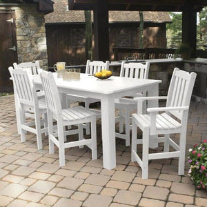 Lehigh 7pc Rectangular Counter Height Outdoor Dining Set Dining Set