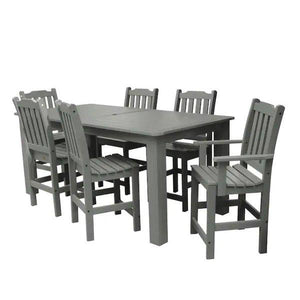 Lehigh 7pc Rectangular Counter Height Outdoor Dining Set Dining Set 72" x 42" / Charleston Green