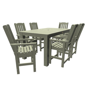 Lehigh 7pc Rectangular Counter Height Outdoor Dining Set Dining Set 72" x 42" Table / Eucalyptus