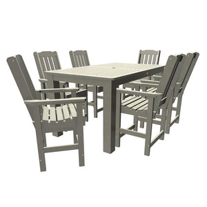 Lehigh 7pc Rectangular Counter Height Outdoor Dining Set Dining Set 72" x 42" Table / Harbor Gray