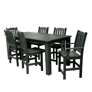 Lehigh 7pc Rectangular Counter Height Outdoor Dining Set Dining Set 84" x 42" / Charleston Green