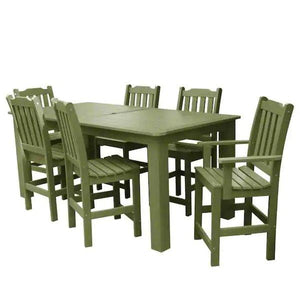 Lehigh 7pc Rectangular Counter Height Outdoor Dining Set Dining Set 84" x 42" / Dried Sage