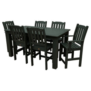 Lehigh 7pc Rectangular Outdoor Dining Set Dining Set Counter Height (84" x 42") / Charleston Green