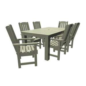 Lehigh 7pc Rectangular Outdoor Dining Set Dining Set Dining Height (72" x 42") / Eucalyptus
