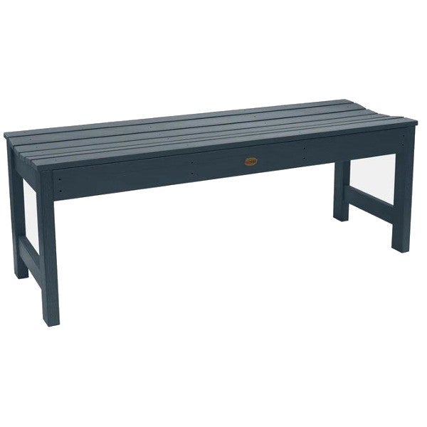 Lehigh Backless Synthetic Wood Picnic Bench Picnic Bench 4ft Wide Bench / Federal Blue