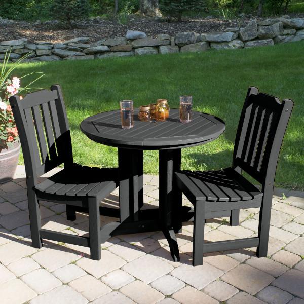 Black wooden garden online table