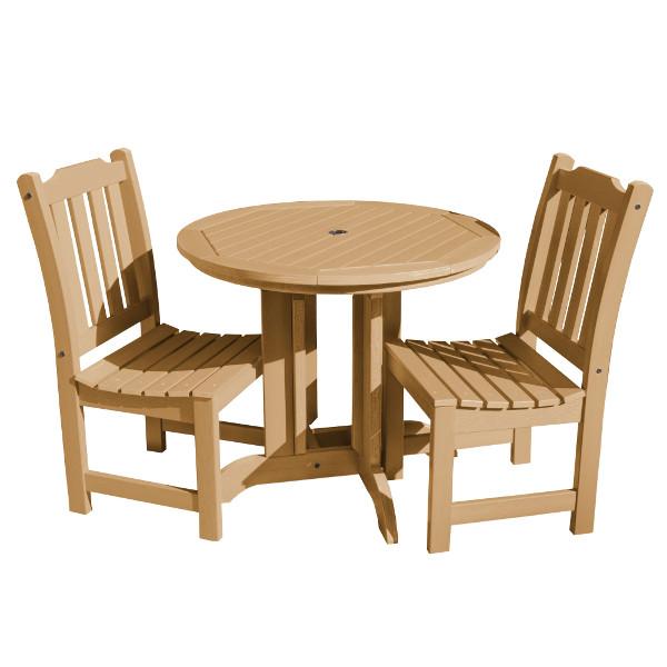 Lehigh Collection 3pc Round Patio Dining Set Dining Set Toffee
