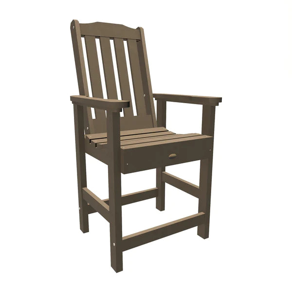 Lehigh Counter Height Outdoor Armchair Dining Chair Woodland Brown