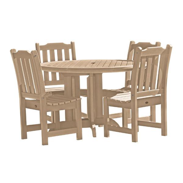 Lehigh Eco-friendly 5pc Patio Outdoor Round Dining Set Dining Set Tuscan Taupe