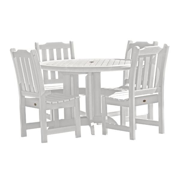 Lehigh Eco-friendly 5pc Patio Outdoor Round Dining Set Dining Set White