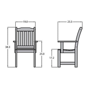 Lehigh Recycled Plastic Outdoor Dining Armchair Dining Chair