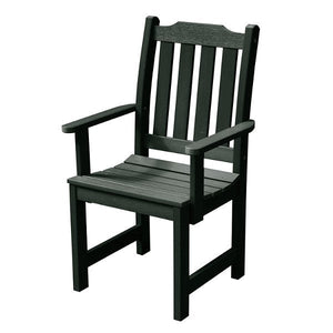 Lehigh Recycled Plastic Outdoor Dining Armchair Dining Chair Charleston Green