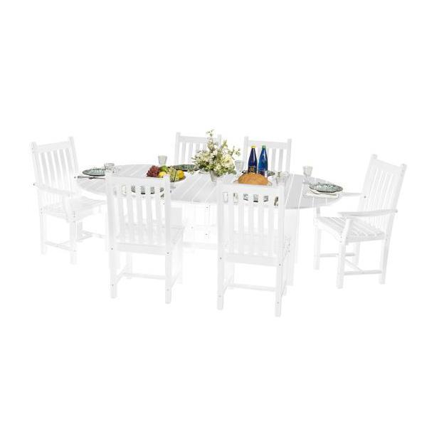 Little Cottage Co. Classic 44”x84” Table with 6 Side Chairs Dining Set White