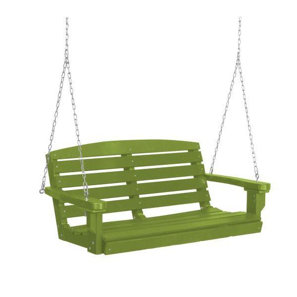 Little Cottage Co. Classic 4ft. Plastic Porch Swing Porch Swings Lime green / No