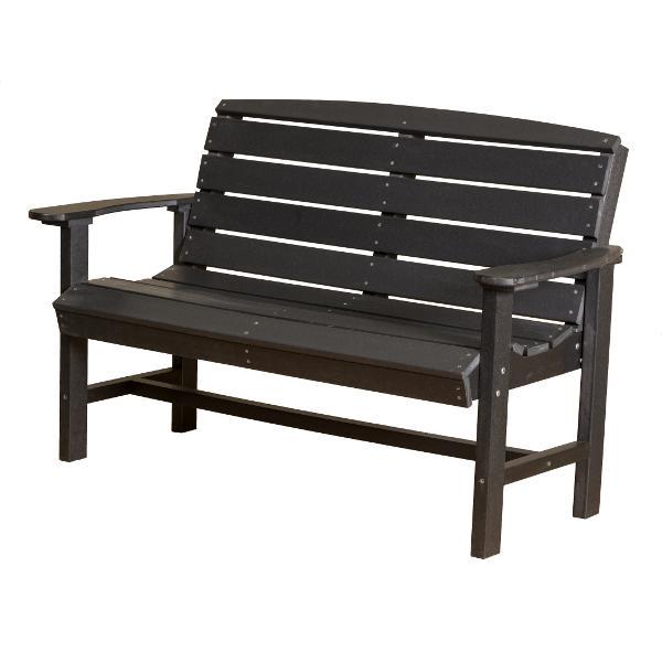 Little Cottage Co. Classic 4ft Recycled Plastic Bench Garden Benches Black