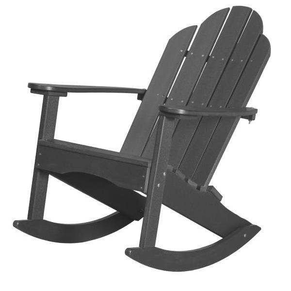 Little Cottage Co. Classic Adirondack Rocker Chair Dark Gray