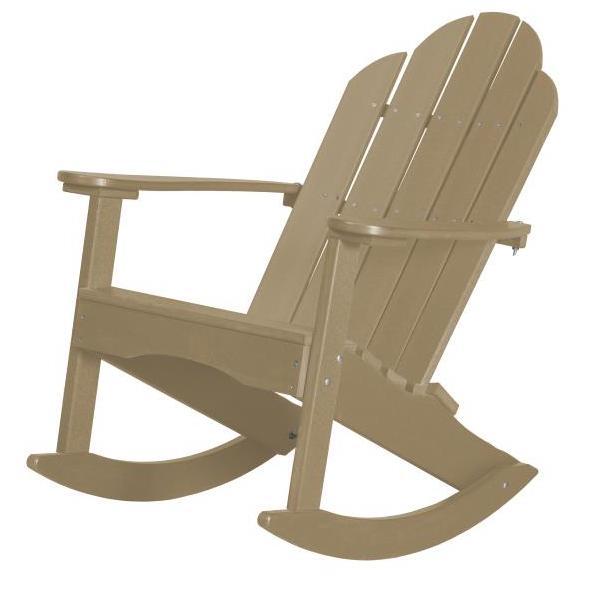 Little Cottage Co. Classic Adirondack Rocker Chair Weathered Wood