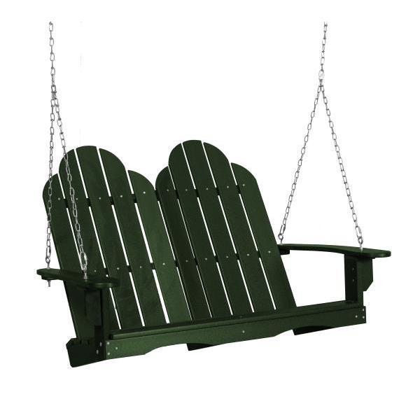 Little Cottage Co. Classic Adirondack Swing Porch Swings Turf Green