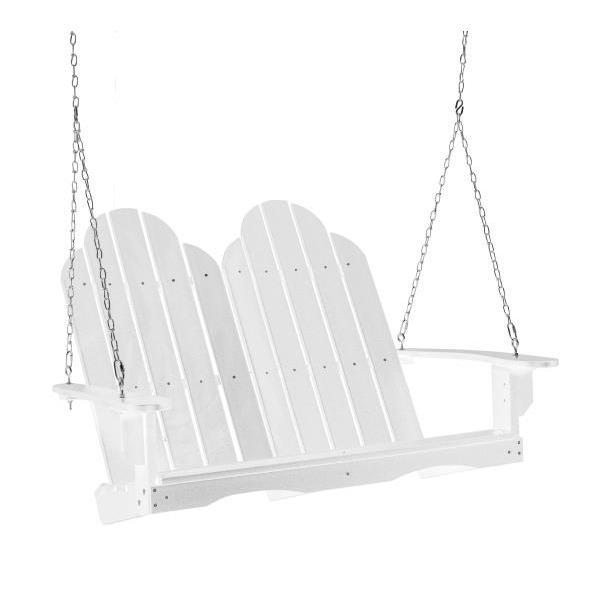 Little Cottage Co. Classic Adirondack Swing Porch Swings White