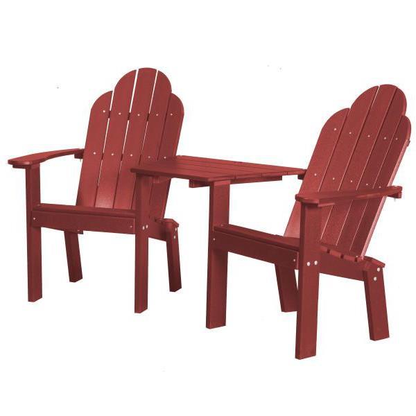 Little Cottage Co. Classic Deck Chair Tete-a-Tete Garden Benches Cardinal Red