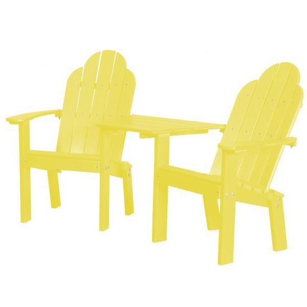 Little Cottage Co. Classic Deck Chair Tete-a-Tete Garden Benches Lemon Yellow