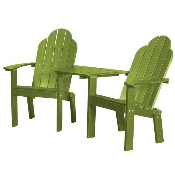 Little Cottage Co. Classic Deck Chair Tete-a-Tete Garden Benches Lime Green