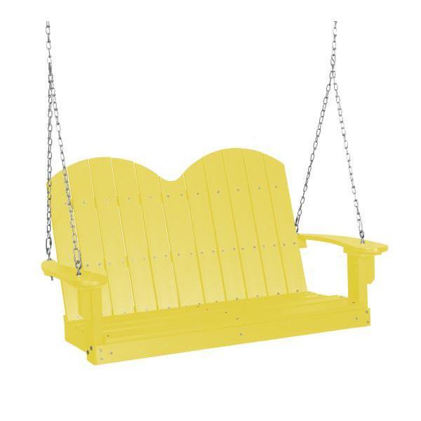 Little Cottage Co. Classic Savannah 4ft. Plastic Swinging Bench Porch Swings Yellow / No