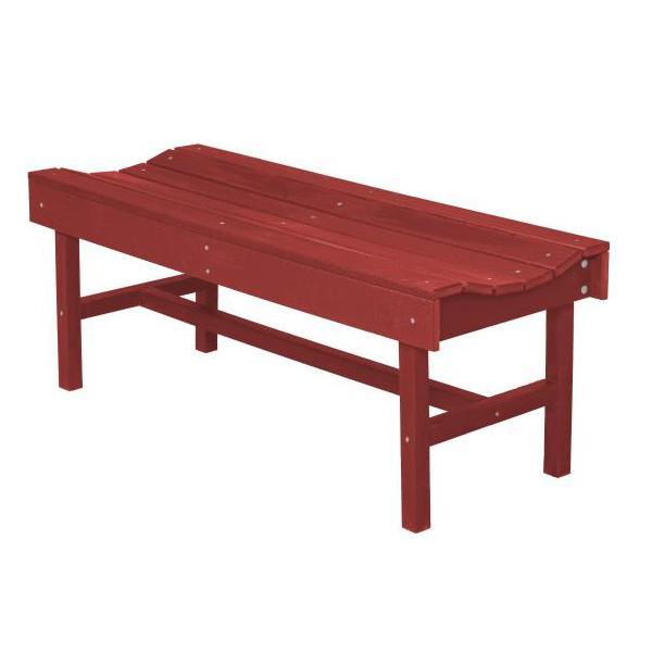Little Cottage Co. Classic Vineyard 4ft Backless Bench Garden Benches Cardinal Red