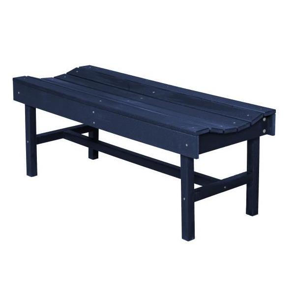 Little Cottage Co. Classic Vineyard 4ft Backless Bench Garden Benches Patriot Blue