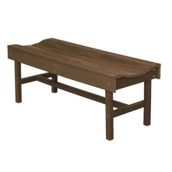 Little Cottage Co. Classic Vineyard 4ft Backless Bench Garden Benches Tudor Brown