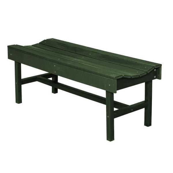Little Cottage Co. Classic Vineyard 4ft Backless Bench Garden Benches Turf Green