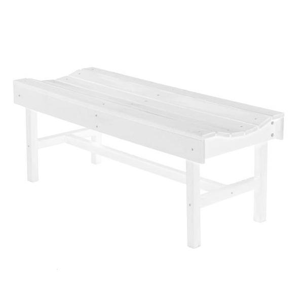 Little Cottage Co. Classic Vineyard 4ft Backless Bench Garden Benches White