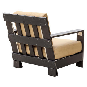 Little Cottage Co. Contemporary Deep Seat Side Chair Chair Black-Heather Beige